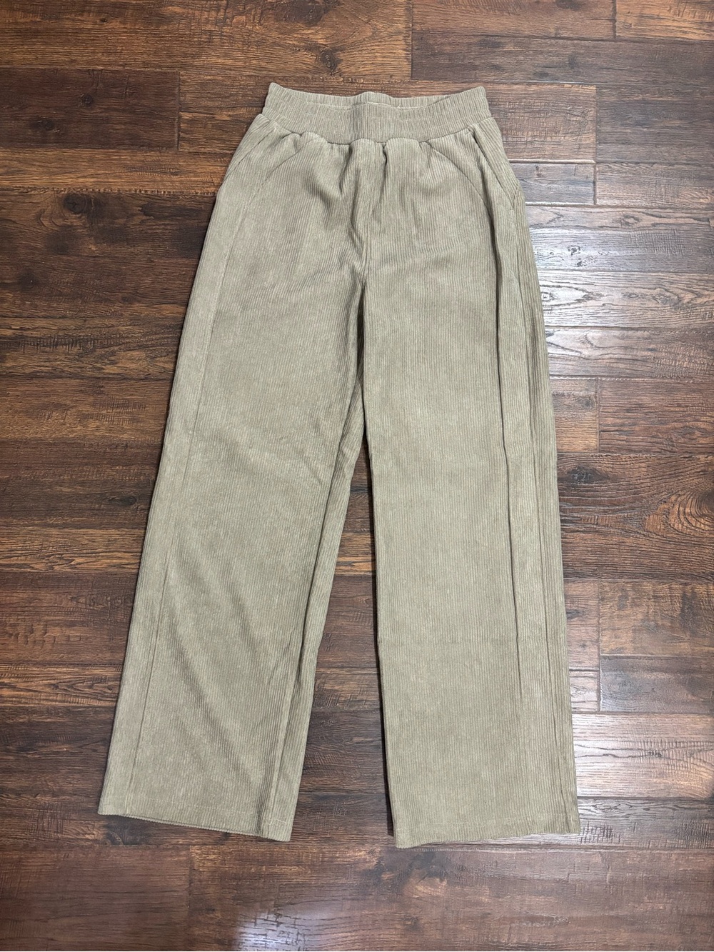HALARA Halara High Waisted Wide Leg Corduroy Casual Pants with Pockets - S Tall